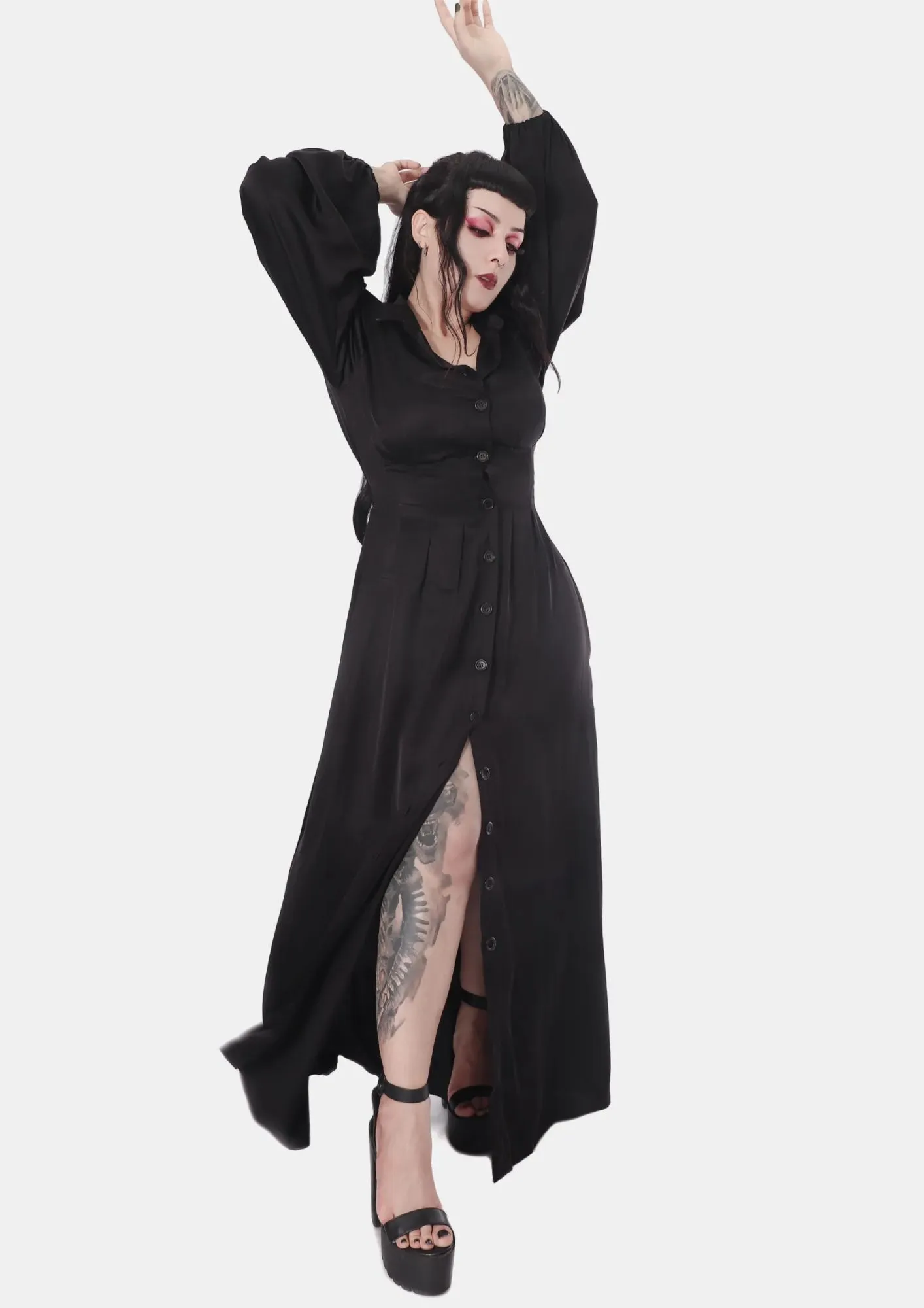 Vestido Longo Botões Agares (Bazar)