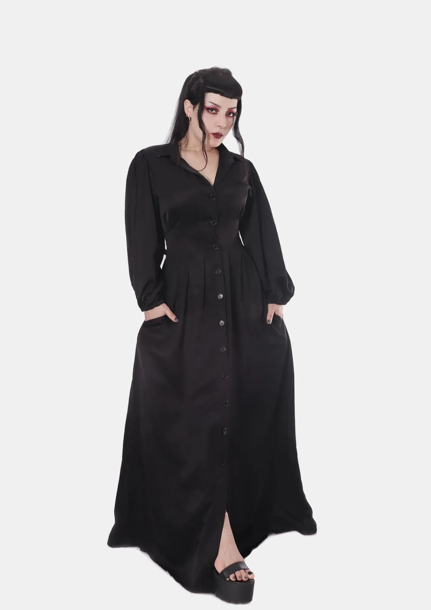 Vestido Longo Botões Agares (Bazar)