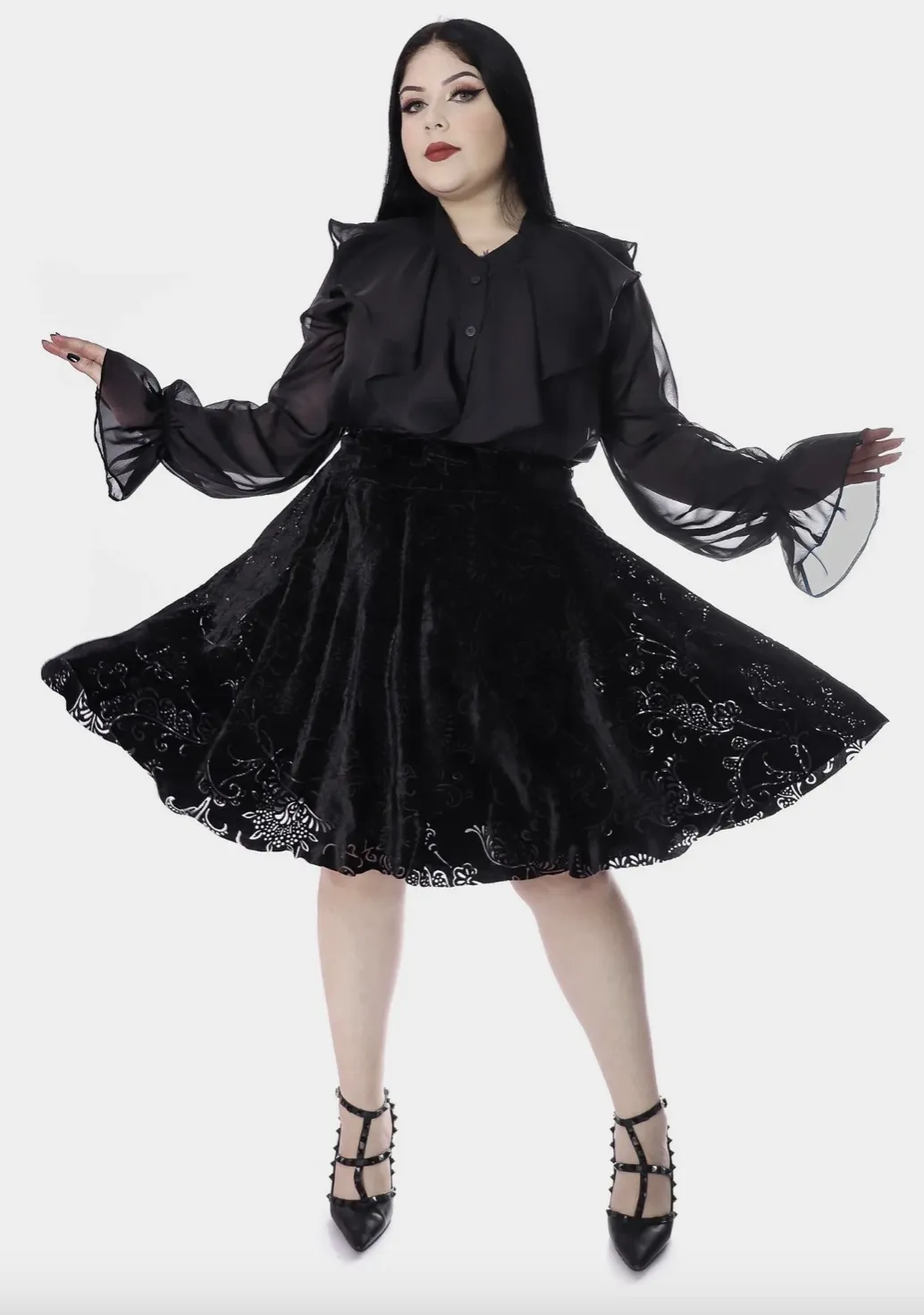 Camisa Gothic Chic Preta (Bazar)