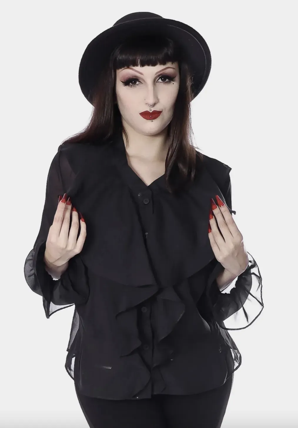 Camisa Gothic Chic Preta (Bazar)