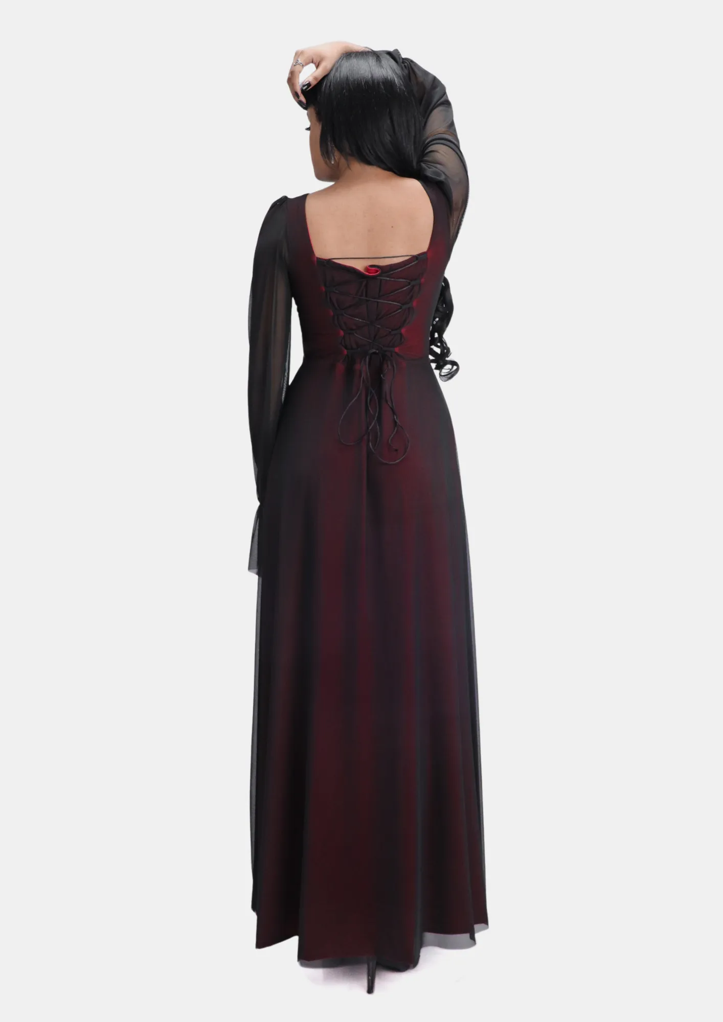 Vestido 2 em 1 Longo Vermelho Queen of Hearts