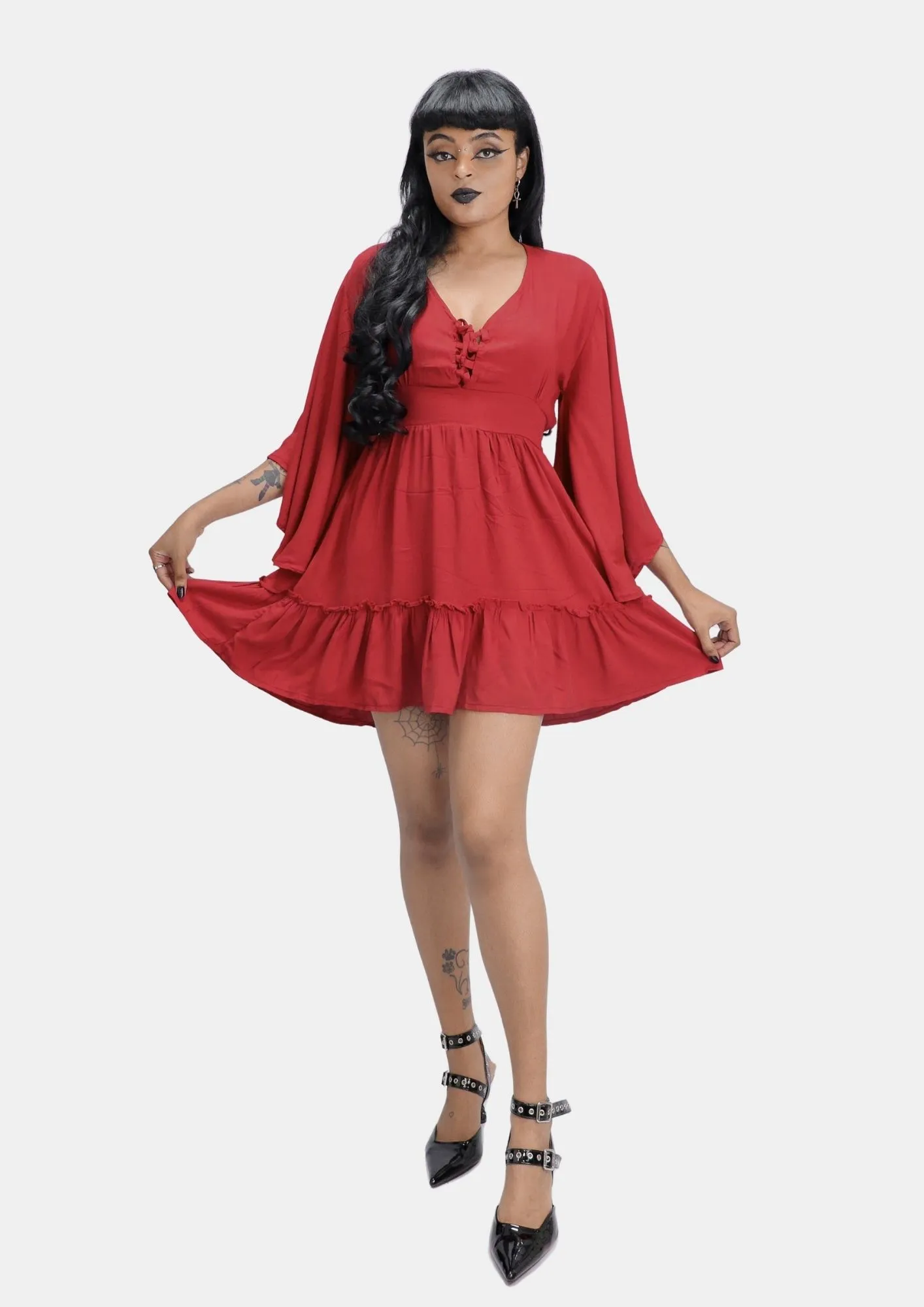 Vestido Flare Amarração Elaine Blood-Limitado